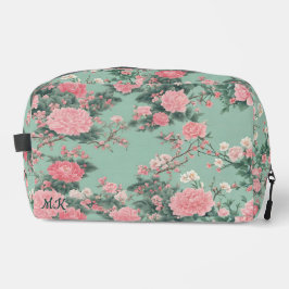 Mint Pink Cherry Blossom Waschbeutel