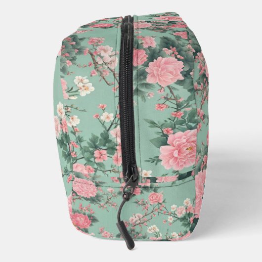 Mint Pink Cherry Blossom Waschbeutel (Rechts)