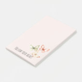 Mint Pink Cream Butterflies Post-it Klebezettel (angewinkelt)