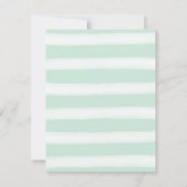 Mint Pink Gold Baby Einladungen (Rückseite)