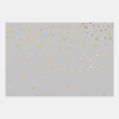 Mint Pink Gray Gold Confetti Geschenkpapier Set (Vorderseite 3)