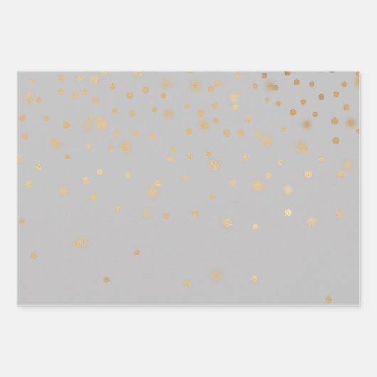 Mint Pink Gray Gold Confetti Geschenkpapier Set (Vorderseite 3)