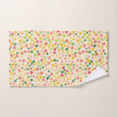 Mint Pink Yellow Green Fruity Dots  Badhandtuch Set (Handtuch)