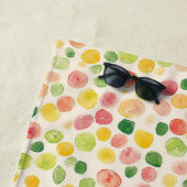 Mint Pink Yellow Green Fruity Dots  Strandtuch (Beispiel)