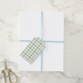 Mint Plaid Geschenkanhänger (Mit Garn)