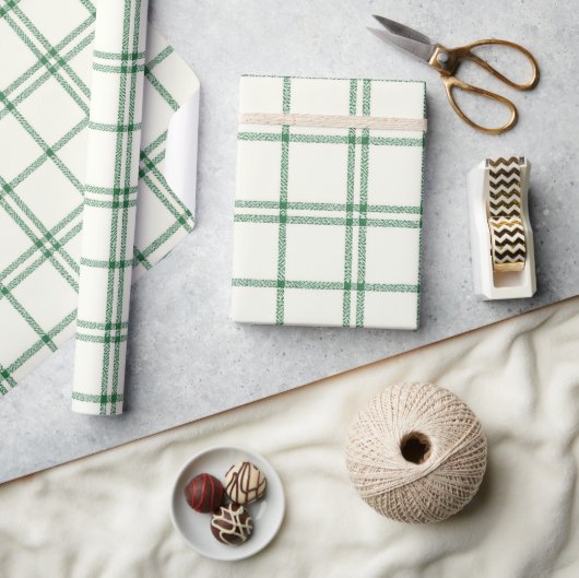 Mint Plaid Geschenkpapier (Kunsthandwerk)