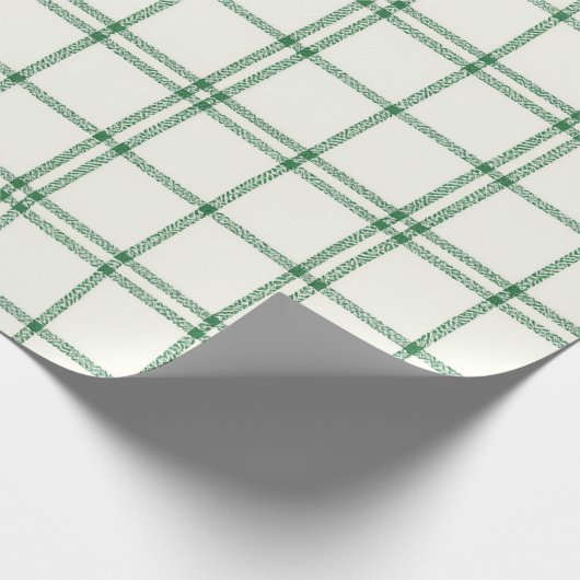 Mint Plaid Geschenkpapier (Ecke)
