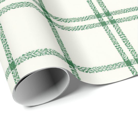 Mint Plaid Geschenkpapier (Rolleneckpunkt)