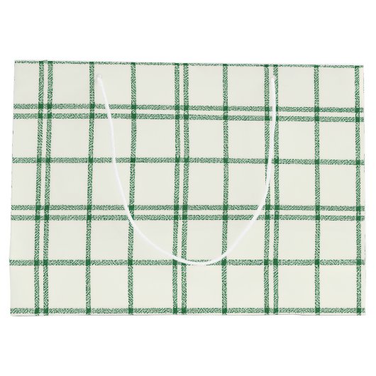 Mint Plaid Große Geschenktüte (Rückseite)