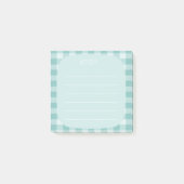 Mint Plaid Note Design Post-it Klebezettel (Vorderseite)
