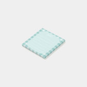 Mint Plaid Note Design Post-it Klebezettel (angewinkelt)