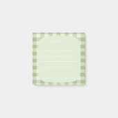 Mint Plaid Note Design Post-it Klebezettel (Vorderseite)