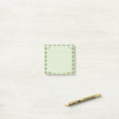 Mint Plaid Note Design Post-it Klebezettel (Auf Schreibtisch)