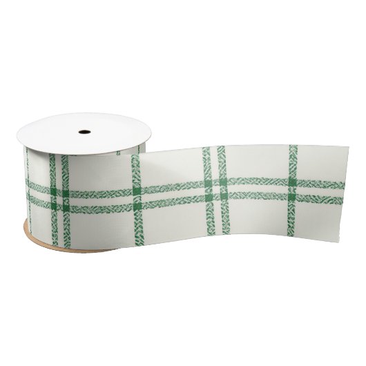 Mint Plaid Satinband (Spule)