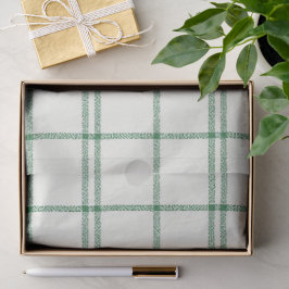 Mint Plaid Seidenpapier