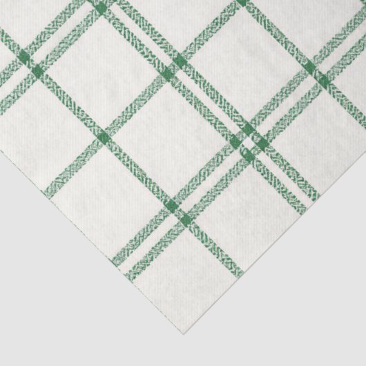 Mint Plaid Seidenpapier (Detail)