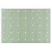 Mint Polka Dot Glasschneider Schneidebrett (Vorderseite)