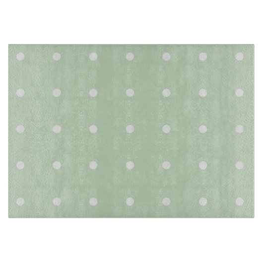 Mint Polka Dot Glasschneider Schneidebrett (Vorderseite)