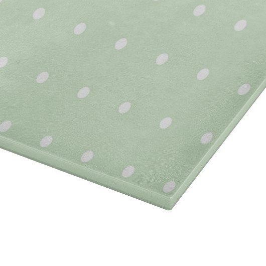 Mint Polka Dot Glasschneider Schneidebrett (Ecke)