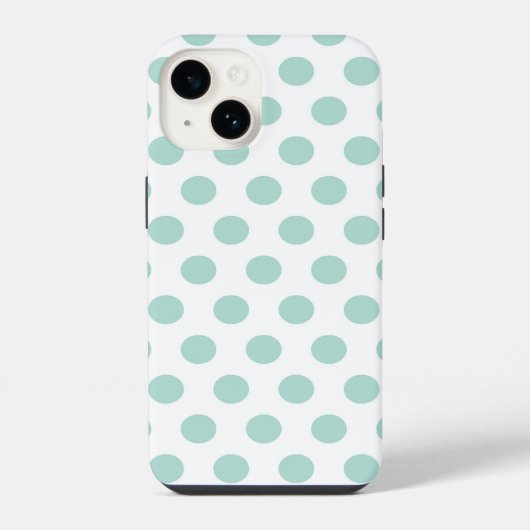 Mint Polka Dot iPhone Hülle (Rückseite)