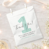 Mint Polka Dot Wood Vielen Dank, dass Sie den 1. G Geschenktütchen (Ausgeschnitten)