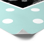 Mint Polka Dots Muster Custom Foto Collage Poster (Ecke)