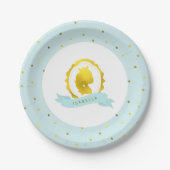 Mint Princess Cameo Birthday Pappteller (Vorderseite)