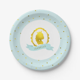 Mint Princess Cameo Birthday Pappteller