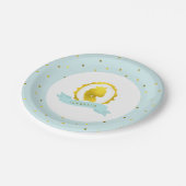 Mint Princess Cameo Birthday Pappteller (Schrägansicht)