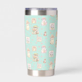 Mint Purfect Mama Cat Boho Spring Hats Thermobecher (Rückseite)