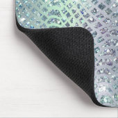 Mint Purple Glitzer Schlangenmuster Mousepad (Ecke)
