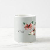 Mint Red Strawberry Butterflies Kaffeetasse (Mittel)