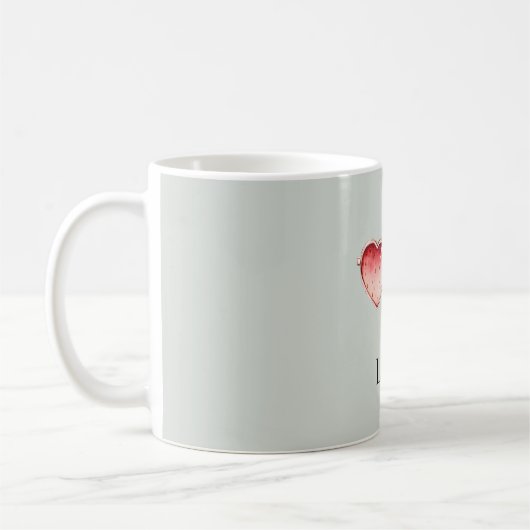 Mint Red Strawberry Heart Glasses Kaffeetasse (Links)