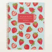 Mint & Red Summer Strawberry Muster 2023 Planer (Vorderseite)