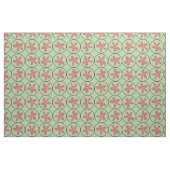 Mint Retro Floral Tile Combed Cotton Fabric Stoff (Fat Quarter (45,7 x 55,9 cm))