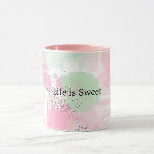 Mint Rosa Abstrakte Das Leben ist süß Tasse