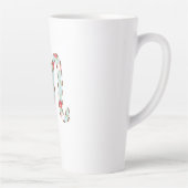 Mint Rosa Blumeninitiale M Milchtasse (Rechts)
