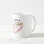 Mint Rosa Herz Das Leben ist süß Kaffeetasse (VorderseiteRechts)