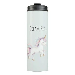 Mint Rosa Lila Blau Weiß Einhorn Thermosbecher