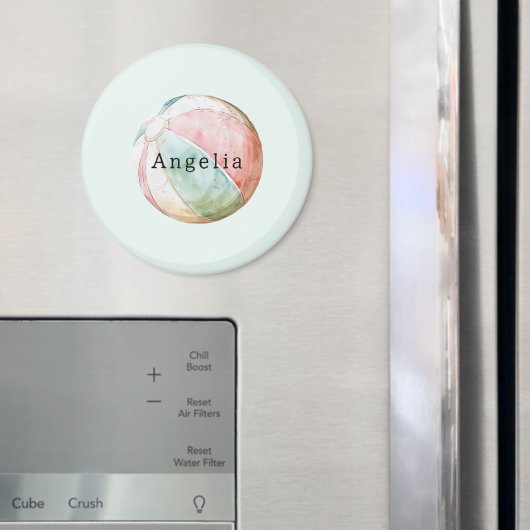 Mint Rosa Weiße Strandball Magnet (In Situ (Kühlschrank))