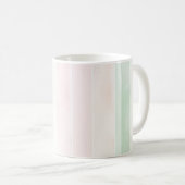 Mint Rosa Weiße Streifen Kaffeetasse (VorderseiteRechts)