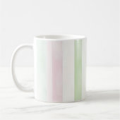 Mint Rosa Weiße Streifen Kaffeetasse (Links)