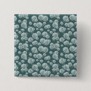 Mint Rosette Succulents Wiederholen Druck auf Pine Button