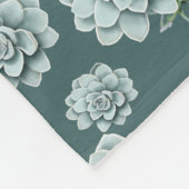 Mint Rosette Succulents Wiederholen Druck auf Pine Fleecedecke (Ecke)