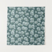 Mint Rosette Succulents Wiederholen Druck auf Pine Wandteppich (Vorderseite)