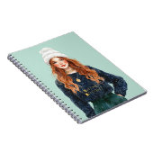 Mint Rotschopf Blaue Pullover Shine Bright Notizblock (Rechte Seite)