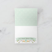 MINT RUSTIC FLORAL BOHO BABY SHOWY DANKE CARD (Innenseite)