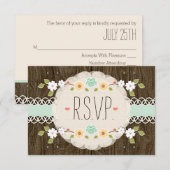 MINT RUSTISCHE BOHO WEDD RSVP CARD KARTE (Vorne/Hinten)