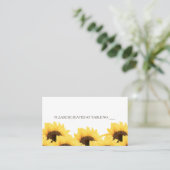 MINT RUSTISCHE SONNENBLUMENSITZUNG PLATZKARTE (Stehend Vorderseite)