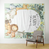 Mint Safari thematisiert geschlechtsneutrale moder Wandteppich (Beispiel (Horizontal))